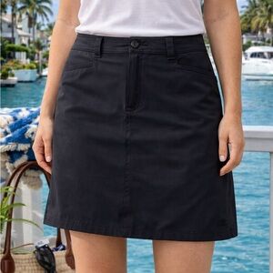 Eddie Bauer Skort 8 Black Stretch Adventurer 2.0 Hiking Golf Travel Athleisure